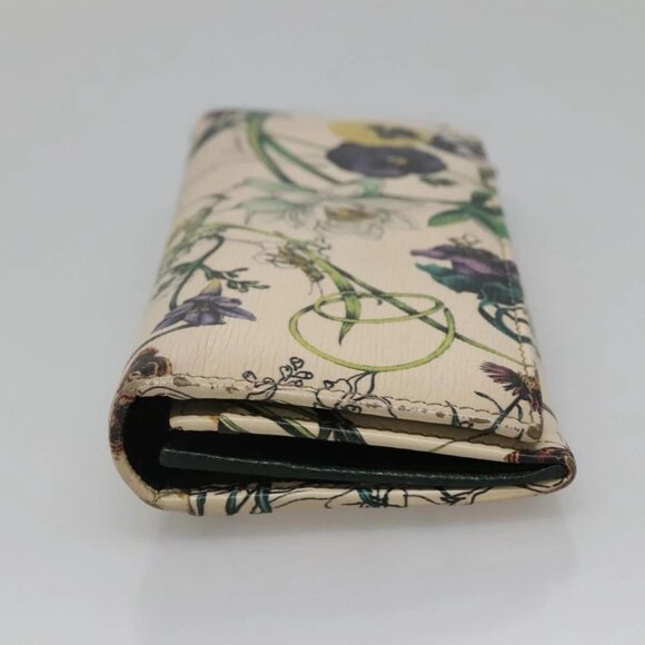 GUCCI Long Wallet Leather Ivory Silver Auth 140424 - Picture 3 of 13